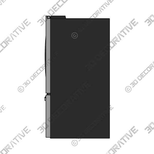 GE 36 ENERGY STAR French Door 27 cu. ft. Refrigerator - 3D Decorative