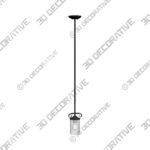 Hinkley Casa Collection One Light Pendant Olde Black - 3D Decorative