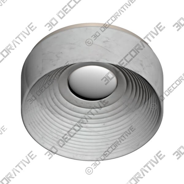 Kelly Wearstler Otto Medium Flush Mount In Polished Nickel - 3D Decorative