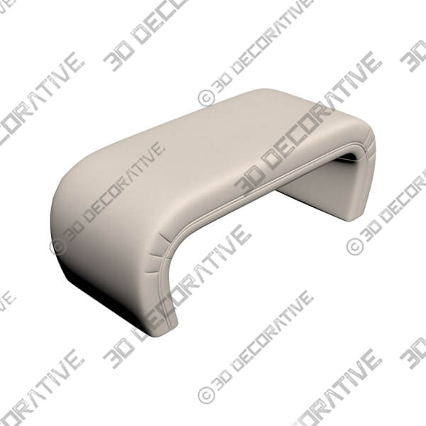 Kenya 48 34 Wide Light Gray Velvet Bench - 3D Decorative