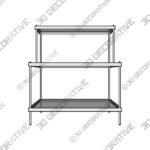 Knox 20 12 Wide 3-Tier Chrome and Glass Accent Table - 3D Decorative