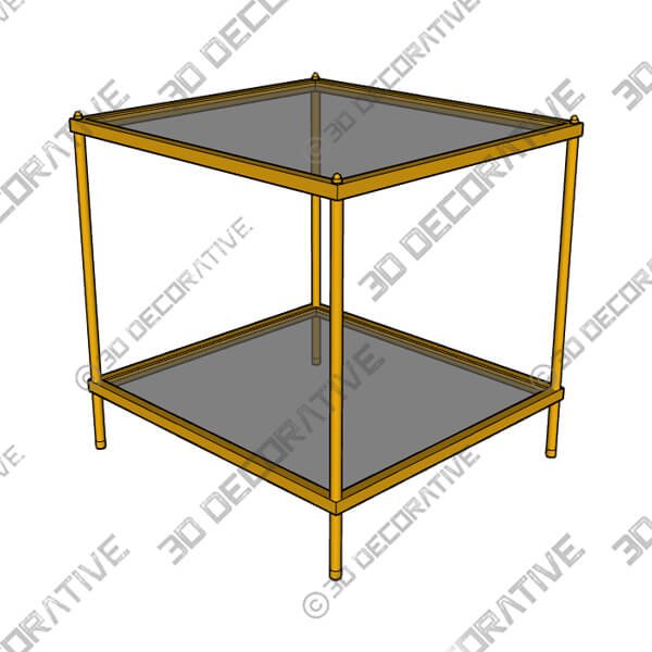 Knox 22 14 Wide Metallic Gold End Table - 3D Decorative