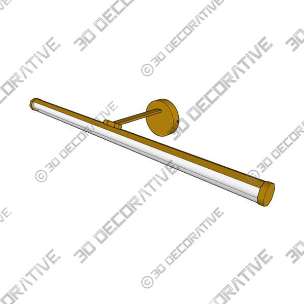 LED Bath Bar Gold - 3D Decorative