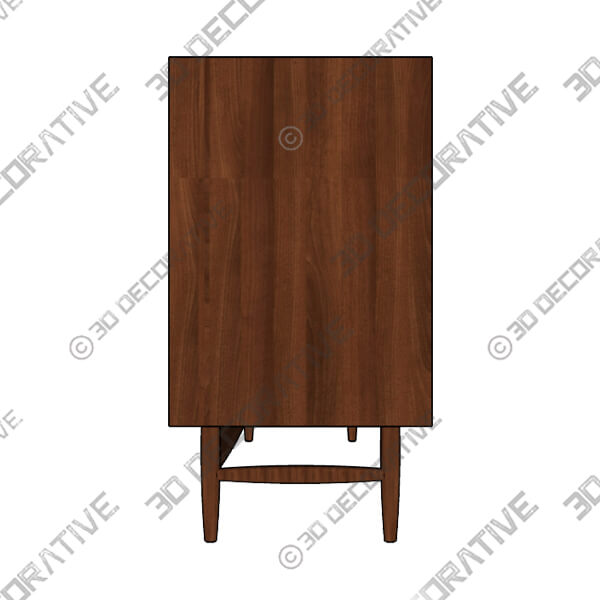 Lenia Walnut 9-Drawer Dresser - 3D Decorative