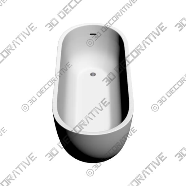 LessCare 66'' x 29'' Freestanding Soaking Bathtub - 3D Decorative