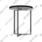 Linda 22 Wide Clear Acrylic Round Modern Accent Table - 3D Decorative