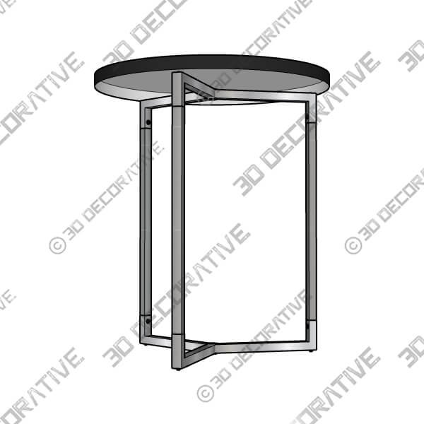 Linda 22 Wide Clear Acrylic Round Modern Accent Table - 3D Decorative