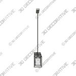 London Industrial 3 Light Diner Ceiling Light - 3D Decorative