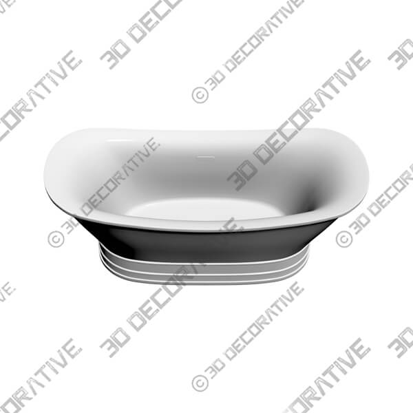 Ludwig_Eastburn tub 69_ DESBOROUGH ACRYLIC FREESTANDING DOUBLE- SLIPPER TUB - 3D Decorative