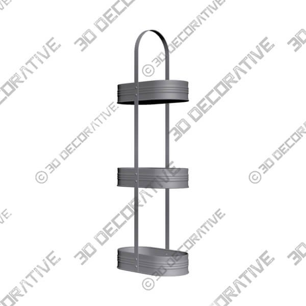 Metal 3 Tier Bathroom Caddy - 3D Decorative