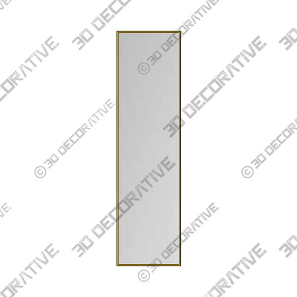 Mirta Rectangle Metal Full Length Mirror-3DDecorative Mirta Rectangle Metal Full Length Mirror - 3D Decorative