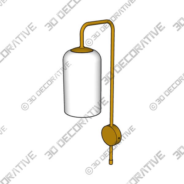 Palazzo Gold Effect Easy Fit Plug In Wall Light - 3D Decorative