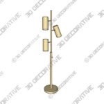 Floor Lamp (2) (7) Possini Euro Canasta Trac 66 Satin Brass Modern Tree Floor Lamp - 3D Decorative