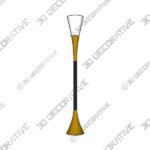 Possini Euro Piazza 72 12 Brass and Black Torchiere Floor Lamp - 3D Decorative