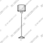 Possini Euro Roxie 65 12 Double Shade Brushed Nickel Floor Lamp-3DDecorative Possini Euro Roxie 65 12 Double Shade Brushed Nickel Floor Lamp - 3D Decorative