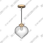 Pendant Light (2) (1) Rio Voyager Ribbed Glass Pendant Light -3D Decorative