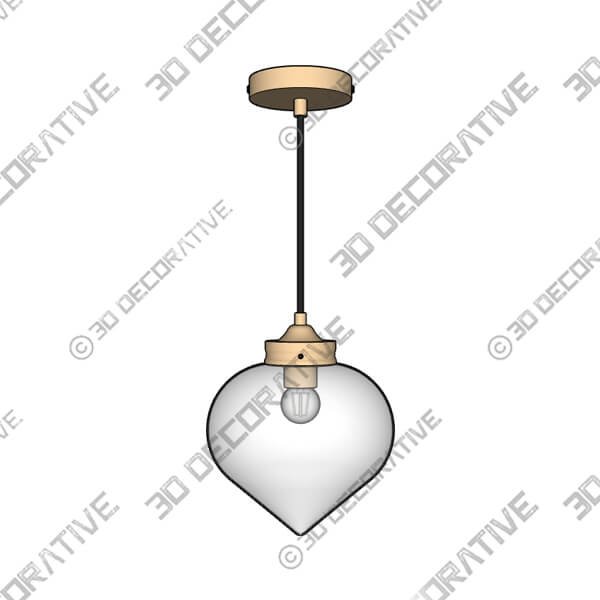 Rio Voyager Ribbed Glass Pendant Light -3D Decorative