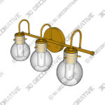 Light (1) (5) Sia Dimmable Vanity 3 Light - 3D Decorative