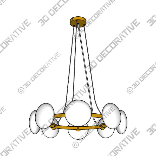 Yonah 8 Light Pendant Light - 3D Decorative