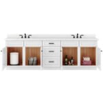 105 to 108 Inches Vanity Cabinat Open Door Vanity Front view