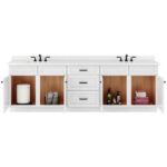 108 to 111 Inches Vanity Cabinat Open Door Vanity Front view