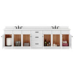 117 to 120 Inches Vanity Cabinat Open Door Vanity Front view