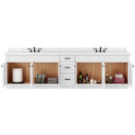 123 to 126 Inches Vanity Cabinat Open Door Vanity Front view