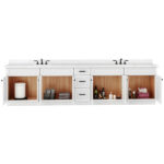 135 to 138 Inches Vanity Cabinat_Open Door Vanity_Front view 135 Inches to 138 Inches Vanity - 3D Decorative