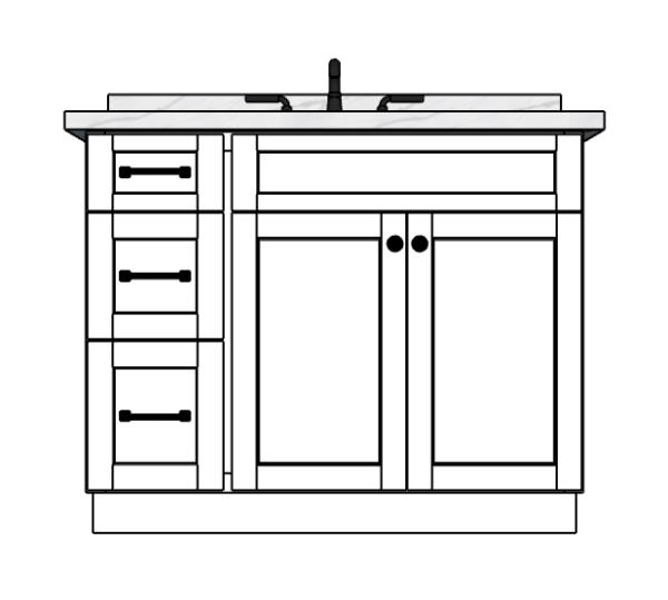 42 Inches to 45 Inches Vanity V.2 - 3D Decorative