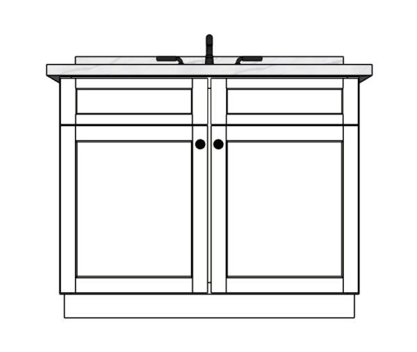 42 Inches to 45 Inches Vanity - 3D Decorative