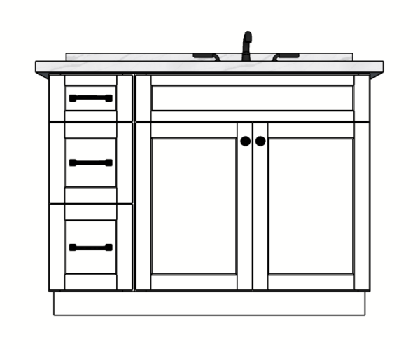 45 Inches to 48 Inches Vanity - 3D Decorative