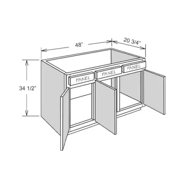 120 Inches to 123 Inches Vanity - 3D Decorative