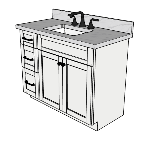 42 Inches to 45 Inches Vanity V.2 - 3D Decorative