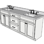SketchUp_J7swgLYJ5G 84 Inches to 87 Inches Vanity - 3D Decorative