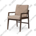 Alice Dining Arm Chair Alcala Fawn Alice Dining Arm Chair Alcala Fawn - 3D Decorative