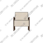 Chair (3) (17) Angelica Lounge Chair Interlude Home Autumn Brown - 3D Decorative