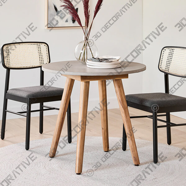 Atra Concrete Round Cafe Table Atra Concrete Round Cafe Table - 3D Decorative