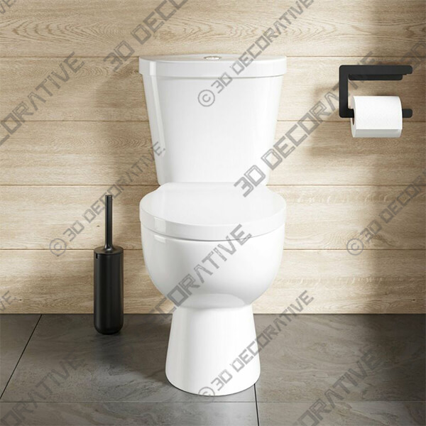 Austin Close Coupled Toilet Austin Close Coupled Toilet - 3D Decorative