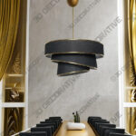 Black Gold Goshay Unique Tiered Chandelier - 3D Decorative