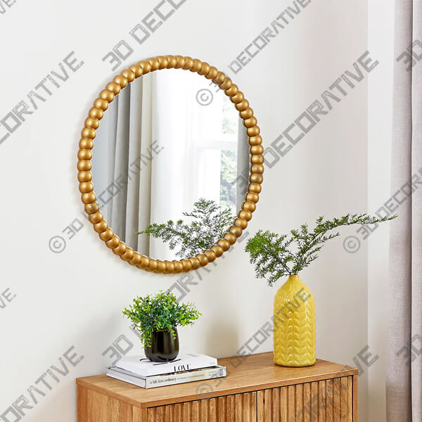 Bobbin Round Wall Mirror Bobbin Round Wall Mirror - 3D Decorative