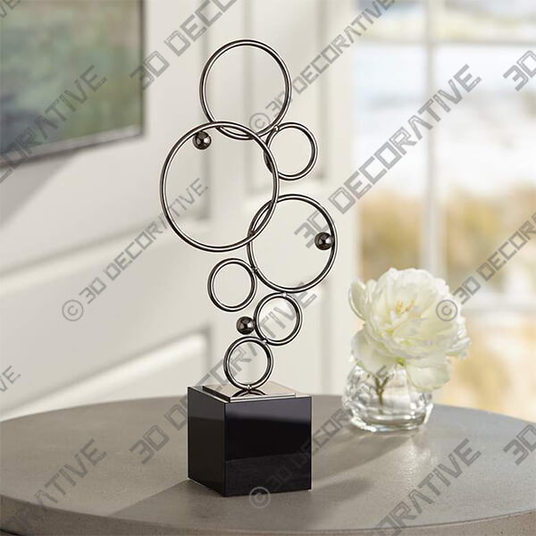 Bubbly 15 High Glossy Black Metal Sculpture Bubbly 15 High Glossy Black Metal Sculpture - 3D Decorative