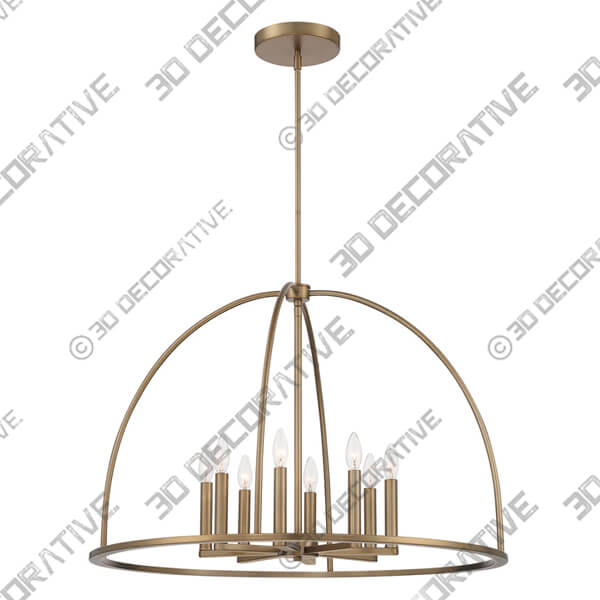 Crystorama Abbott 8-Light Chandelier Crystorama Abbott 8-Light Chandelier - 3D Decorative