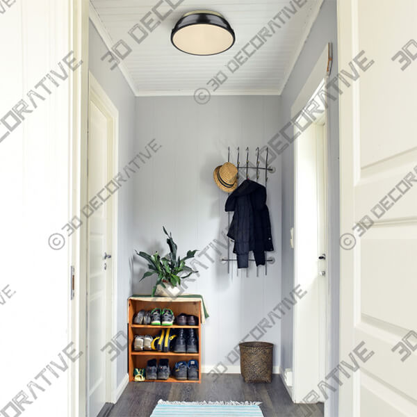 Duncan 14 Flush Mount, Aged Brass - 3D Decorative