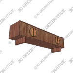 Edvard Acacia Ribbed TV Stand Edvard Acacia Ribbed TV Stand - 3D Decorative