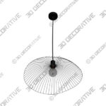 Pendant (3) (13) Elements Jaula 50cm Ceiling Fitting Black - 3D Decorative