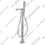 Floorstanding Bath Shower Mixer with Handset Kit - 3D Decorative