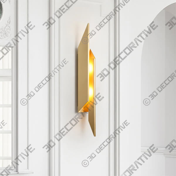 Fold Wall Lamp Gold Warm Light Fold Wall Lamp Gold Warm Light - 3D Decorative
