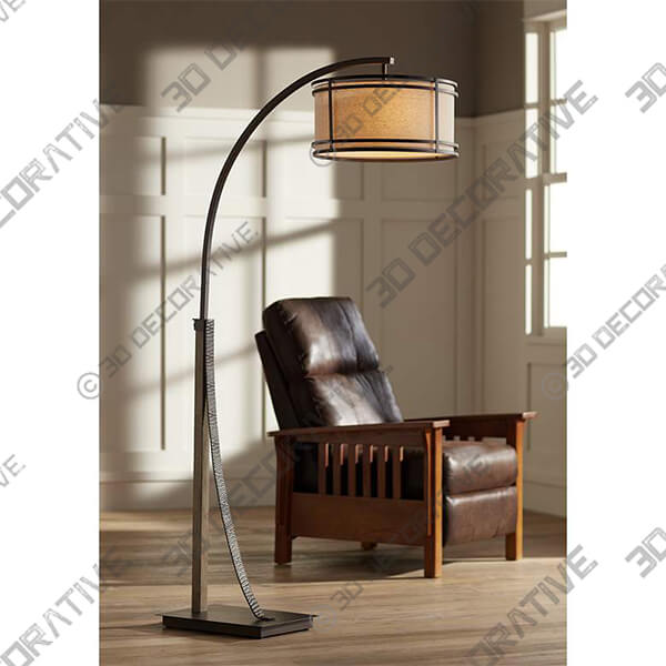 Franklin Iron Gentry 71 12 Bronze 2-Light Downbridge Arc Floor Lamp Franklin Iron Gentry 71 12 Bronze 2-Light Downbridge Arc Floor Lamp - 3D Decorative