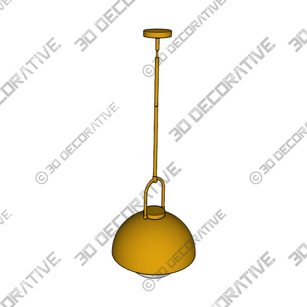 Harper Pendant with Glass - 3D Decorative