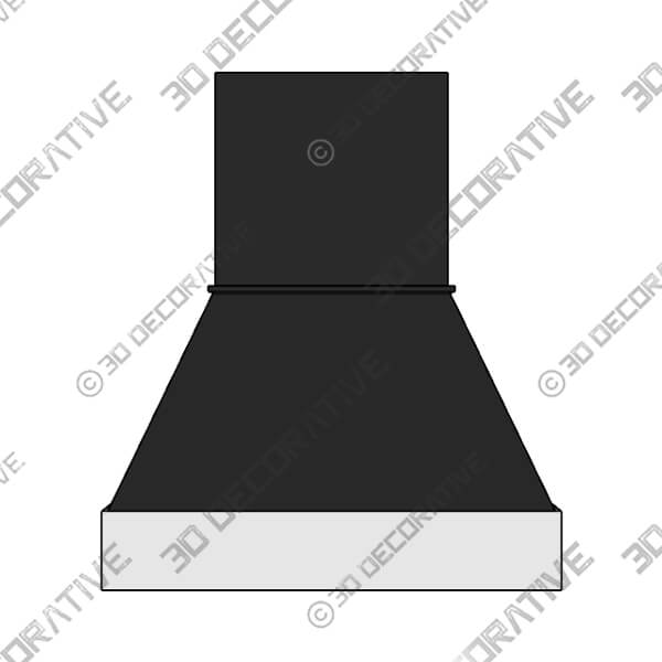 Thompson With Stainless Base Range hood - 3D Decorative